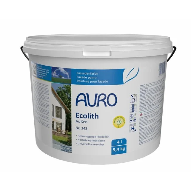[343-01] Auro Ecolith kalkverf buiten -wit (5 Liter)