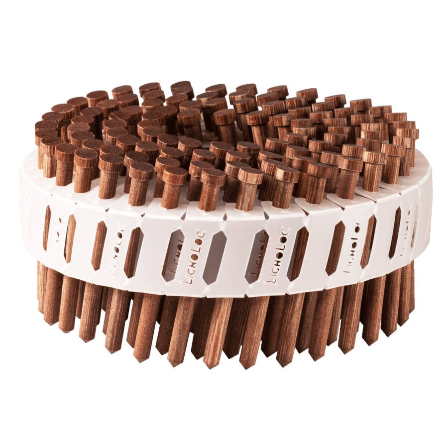 [CN47AGWO-H.10] LIGNOLOC® Houten Nagels stomp | 4.7 x 64 mm | geringd met kop ETA 1000 st