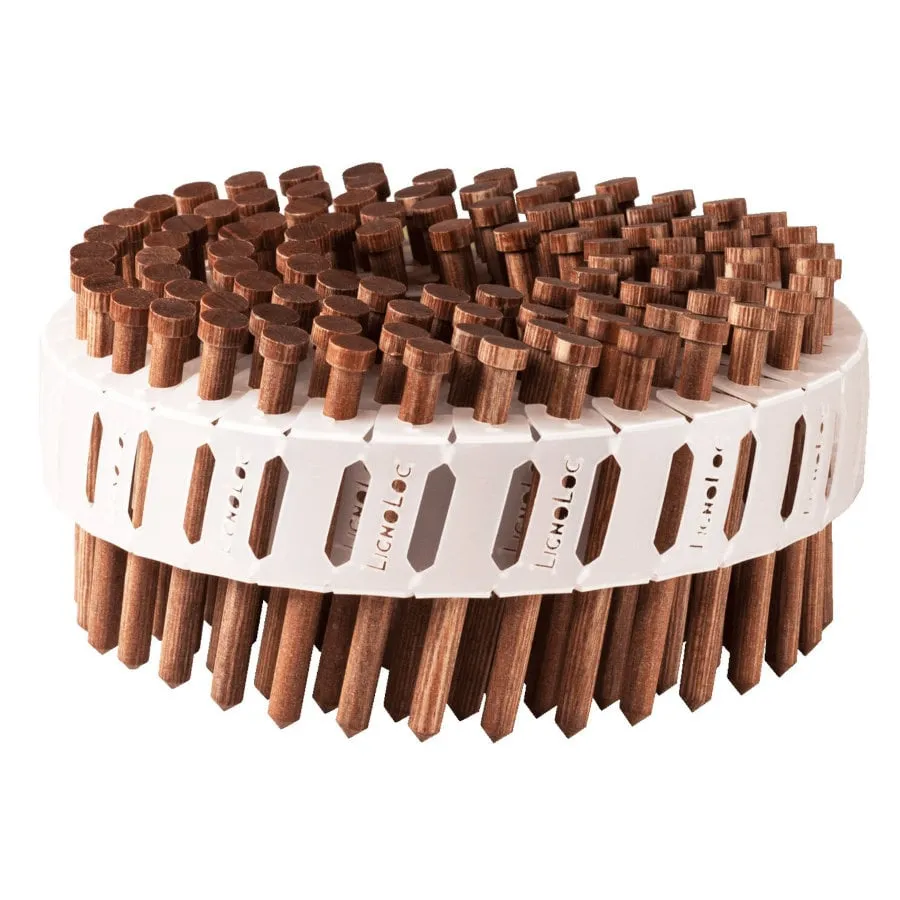 [CN47AGWO-H.6] LIGNOLOC® Houten Nagels stomp | 4.7 x 58 mm | geringd met kop ETA 1000 st