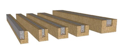 [LIN12 - 240] Isohemp Latei voor Kalkhennepblokken 12 cm breed (240 cm)
